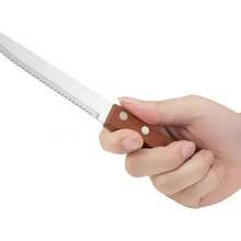 Tendencia36pz Cuchillo Sierra Filoso Acero Mango Madera Cocina 20cm SierraCalidad premium - Sierra - Ver 9