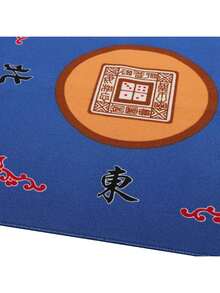 EstiloTendenciaTapete Mahjong Con 3 Dados Y Bolsa De Transporte, Antideslizante Y ReduccióN De Ruido Mahjong Para Juegos De PóKer, Tarjetas, Mesa Y Azulejos (Azul, 31.5 Pulgadas)Calidad PremiumVersióN Mejorada - 1 - Ver 4