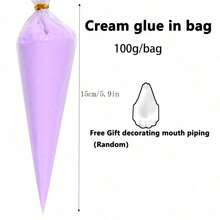 1/5/10 bolsas de pegamento en crema, DIY 100g/bolsa, materiales DIY para joyería hecha a mano, pegamento en crema envasado, funda para teléfono, pasador para el cabello, materiales de decoración para caja de papelería, accesorios de resina - Multicolor - Ver 3