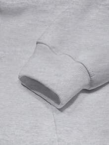 Sweatshirt With A Three-Dimensional Bow Pattern Embellished With Pearls, Women's Casual Long-Sleeve Fleece Sweatshirt, Suitable For Sports And Home Wear, An Ideal Gift For The Start Of School. - Grey - View 4