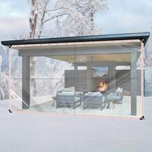 1片加厚透明塑料篷布 - 耐用塑料罩，适用于庭院、温室、花园、门廊 - 四季皆宜，防雨、防尘、防风、防雪 - 时尚防护篷 | 耐用塑料材质