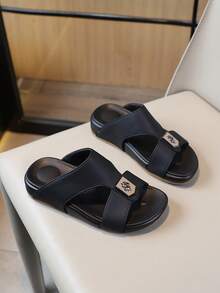 儿童时尚拖鞋/儿童时尚舒适轻便软底凉鞋 - 黑色 - 查看 5