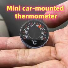 Mini Car Thermometer - Dashboard Temperature Gauge Without Batteries, Easy To Paste Installation, No Batteries, Compact Car Interior, Suitable For Vehicle Cabin, Dashboard Decoration Functional Accessories - For All Cars, Trucks, SUVs - Ideal Gift For Drivers, Stylish Design, Durable Structure, Truck Driver, Truck Accessories, Modern Accessories, High Quality Materials, Owners, Stylish Style, Truck Driver
