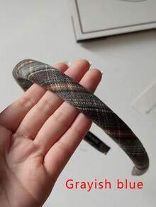 1件装女士条纹休闲涤纶发带，适合所有季节，发箍，发圈头带，发饰，头饰