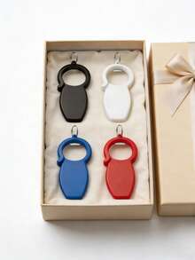 三合一多功能开瓶器钥匙扣 - 便携式ABS塑料瓶盖开启器+拉环起子+钥匙圈 - 口袋大小的多功能钥匙扣/钥匙圈，完美的婚礼回礼和派对礼物，适用于派对、烧烤、野餐、露营、旅行、家庭酒吧、调酒师、伴娘/伴郎、情人节礼物 - 彩色 - 查看 6