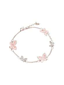 1pc Elegant Pink Butterfly Bracelet, Unique High-End Design With Delicate Pendant (Gift Box Not Included) - Pink - View 3