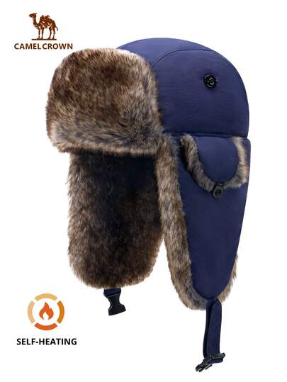 CAMEL CROWN Christmas Merry Knitted Ski Hat, Thick Warm Scarf Beanie Set, Ear & Neck Protection Thick Uniform Hat For Winter