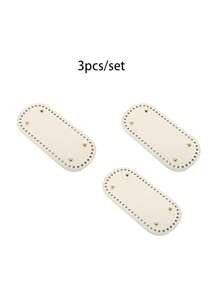 铆钉PU皮革圆底带孔，适合钩编DIY手提包、单肩包、斜挎包 - 圆底带孔，方便编织 - 无内衬，纯色，边缘涂漆，无扣，手工配件 - 彩色 - 查看 23