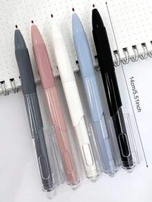 5pcs Retractable Gel Pens, Smooth Writing Fine Tip (0.5mm), Suitable For Office, School And Daily Use - Multicolor - View 2