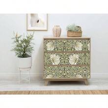 HAOKHOME Papel pintado floral clásico para despegar y pegar color verde salvia botánico amarillo decoración del hogar cocina recámara 45 x 300 CM - salviabotnicoamarillo - Ver 6