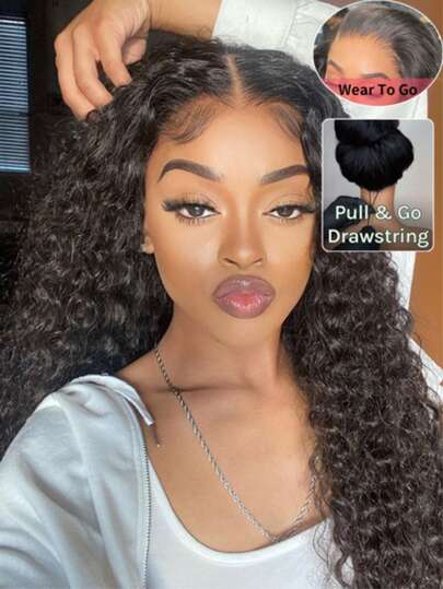 bling hair Invisible Drawstring Glueless Wig 13x6 Deep Wave Lace Front Wigs Human Hair Pre Plucked Pre Cut With Invisible Drawstring 200% Density Transparent HD Lace Frontal Wigs Human Hair Glueless Wigs Human Hair Pre Cut Wear And Go 9x6 6x4 7x5 Lace Front Wigs Human Hair Ready To Go Beginner Friendly 6 Inch Pixie Cut Wig No Glueless Short Wig Heandband Wig Human Hair