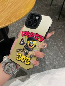 SPONGEBOB 1个时尚海绵宝宝字母条纹皮革手机壳，防震保护套，适用于三星/苹果17/16/15/14/13/12/11 Pro Max/12 Pro/14 Plus及其他型号 - 彩色 - 查看 8
