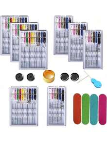 EstiloTendenciaY-Axis Juego De 8 Cajas De Costura De FijacióN RáPida Para El Hogar Y El Viaje, Kit De Agujas PreroscadasCalidad PremiumVersióN Mejorada - 1 - Ver 1