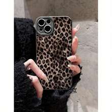Funda de teléfono a la moda Funda de teléfono: Estampado de leopardo en degradado dorado claro Ojo negro Funda de teléfono a prueba de golpes para A03S A04 A12 A13 A15 A21S A24 A25 A32 A33 A34 A35 A50 A51 A52 A53 A54 A55 A71 S20/FE S21/FE/PLUS/ULTRA S22/PLUS/ULTRA S23/FE/PLUS/ULTRA S24/FE/PLUS/ULTRA Diseño para chicas mujeres TPU suave a prueba de golpes más protector y femenino - 1 pieza - Ver 4