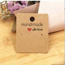 100pcs 5x4cm Fashion Earring Display Cards, Various Styles Earring Stud Presentation Paper Cards - Multicolor - View 1