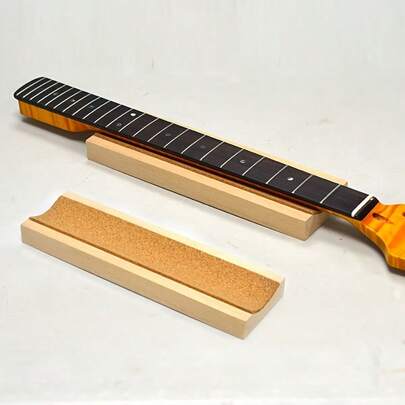 木质琴颈支撑架 琴颈托架 木枕展示架 适用于吉他、贝斯、尤克里里等弦吉他，增强耐用性和稳定性，乐器制作师工具，适用于吉他工作站（1个）