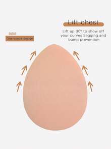 4片装加大码透气胸贴，夏季一次性弹力水滴形隐形提拉文胸胶带，乳贴，防下垂提拉胸贴