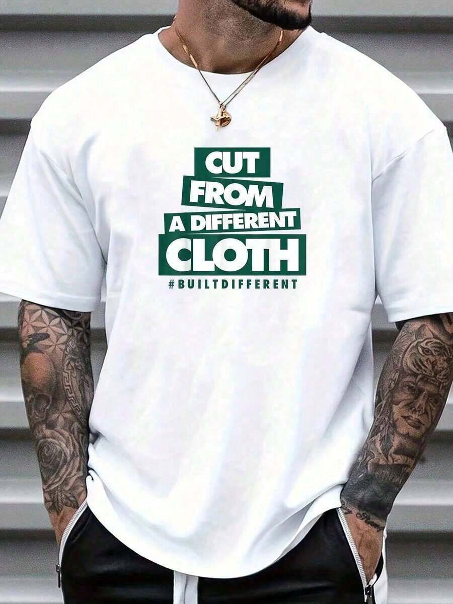 Camiseta Algodón Verde Oxidado 4s para Hombre, Estilo Hip-Hop Urbano - Blanco - Ver 1