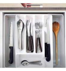 TendenciaPorta Charola Organizador De Cubiertos Para Cajon Cucharas BlancoCalidad premium - Blanco - Ver 7