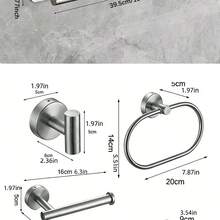 Suport pentru prosoape rezistent, fără găurire, cârlige de depozitare din oțel inoxidabil, potrivit pentru intrare / baie / spălătorie
