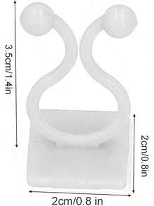 EstiloClip de Fijación de Enredaderas de Pared, 100 Piezas de Plástico para Plantas, Clips para Accesorios de Pared para Trepar, Accesorios de Rama Autoadhesivos, Clips de Sujeción(verde)Versión mejorada - Blanco - Ver 2