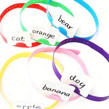 hoojojo 6Pcs Adjustable Game Headbands, 6 Colors Card Insertable Headbands, Word And Letter Teaching Props, Cognitive Board Game Accessories, Creative Interactive Learning Supplies, Fun Group Activity Essentials For Classroom, Family Gathering, Office, Camping, Birthday Party - Nhiều màu - Xem 8