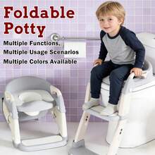 Children's Toilet Ladder, Foldable Potty Training Stool For Toddlers & Infants - Multicolor - View 2