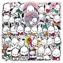 Sanrio 50 Sheets Whimsical Pochacco Sticker Set - Removable Cartoon Decals For Journals & DIY Crafts Scrapbook Supplies Scrapbook Stationery Stickers