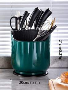 Organizador de cocina giratorio 360° - Caja de almacenamiento de gran capacidad multifuncional, diseño de múltiples compartimentos, ahorro de espacio, desmontable, fácil de limpiar, adecuado para varios tipos de habitaciones - Estante de herramientas redondo de plástico, sin necesidad de electricidad - Multicolor - Ver 7