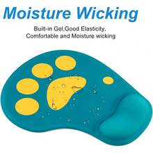 Alfombrilla de mouse con diseño de pata de gato, alfombrilla de mouse en 3D, con relleno de gel, alfombrilla de mouse pequeña, ergonómica con superficie cómoda y base antideslizante para regalo de - Morado - Ver 2