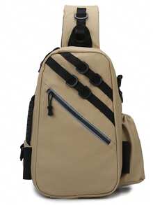 Fishing Sling Bag For Men, Functional Chest Pack & Crossbody Tackle Storage Bag, Multi-Layer Fishing Gear Organizer With Large Capacity Compartments, Adjustable Shoulder Strap, Durable Water-Resistant Material, Hands-Free Angling Chest Bag For Lures, Tools, Accessories, Outdoor Fishing, Hiking & Travel - Multicolor - View 13