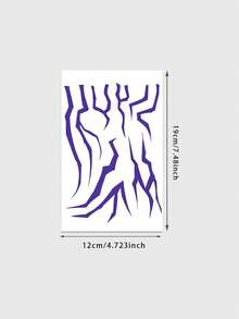 1 张赛博朋克动漫猎人闪电图案临时纹身贴纸，酷炫火辣风格，可用于面部和身体装饰，适合 KPOP 时尚爱好者，是情人节的理想之选，可持续 3-7 天。 - 紫色 - 查看 8