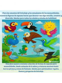 EstiloTendenciaBeetbul – Figuras De Foami Para Manualidades DIY – Set De 10 Piezas Para Scrapbooking, Cuadernos, Termos Y MáS (Aves)Calidad PremiumVersióN Mejorada - tundra - Ver 5