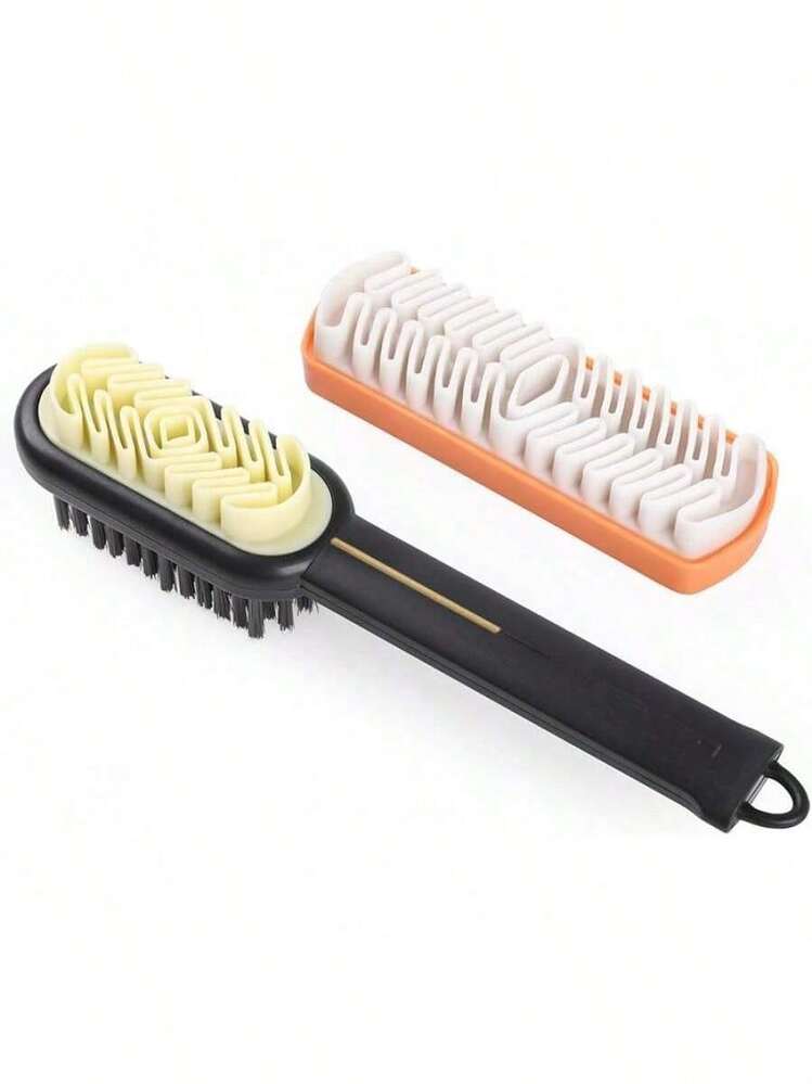 EstiloSimpeak Kit De 2 Cepillo De Zapatos, 1 Cepillo De Limpieza De Doble Cara, 1 Cepillo Para Limpiar Gamuza,Elimina Marcas, Manchas Y RasguñOs, Para Gamuza, Nubuck, Caucho, Lona Y MáSVersióN Mejorada - B - Añade 2