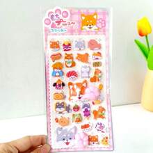 New Cute Cartoon Cat Paw Squeeze Stress Relief Stickers, Rabbit, Panda Animal Reward Stickers For Kids - Multicolor - View 8