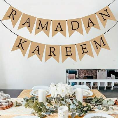 Ramadan Kareem Banner For Eid Mubarak Hanging Decorations,Ramadan Mubarak Banner ,Eid Mubarak Flag For Ramadan Home Decor Party Supplies