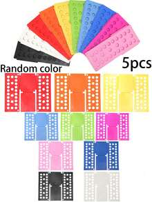 1个可折叠晾衣板，T恤收纳架，塑料洗衣夹，适用于家用T恤、衬衫、裤子，易于使用的T恤折叠板 - 非常适合洗衣和收纳 - 成人适用 - 彩色 - 查看 15