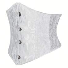 1 قطعة حزام خصر قصير مطرز للنساء، شدادة خصر للملابس الخارجية، مناسب للحفلات والاستخدام اليومي - أبيض - مشاهدة 3