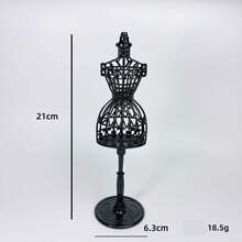 1pc Mini Human Body Model, Suitable For Displaying Clothing, Costumes, Can Be Used As Human Model, Doll Model, Clothing Display Stand - Black - View 5