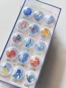 3D立体浮雕贴纸，可爱卡通人物，浮雕奖励贴纸，适用于手机、珠宝、水晶等装饰，海洋、蝴蝶、冰淇淋等主题装饰贴纸 - 彩色 - 查看 4