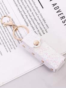 1Pc Women'S Leopard Print Lipstick Box Lipstick Holder Pendant Keychains Bag Charms,Elegant Cosmetic Storage Kit Makeup Travel Cases Organizer Bag For Purse,Travel Lipstick Case For Makeup Organization,Perfect Gift For Women,Suitable For Everyday Use,Mother'S Day Gifts,Gifts For Your Loved One - Multicolor - View 19