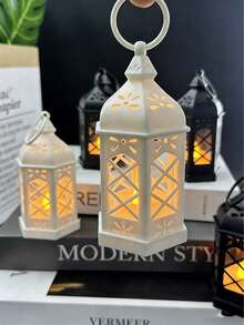 12 PCS Mini Lanterns, Small Candle Lanterns Decorations - White - View 6