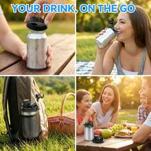 可重复使用的饮料罐盖，带旋转盖，保持饮料新鲜，防止虫子/灰尘进入 - 适用于啤酒、能量饮料、汽水罐 - 易于使用的密封罐盖，适合家庭、办公室和聚会使用