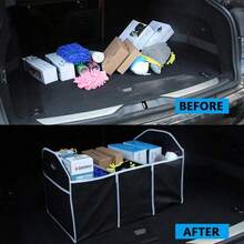 1 túi đựng đồ trong cốp xe gấp gọn 3 tầng, hộp đựng đồ dung tích lớn, túi đựng đồ di động chống thấm nước, phù hợp cho xe SUV, xe tải, xe van. - A - Xem 4
