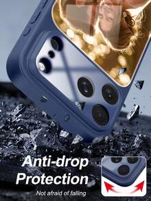 1 Personalized Custom Family, Friend, Couple Photo High-Definition Glass Blue Smart All Inclusive Phone Case, Compatible With IPhone 17/Air/17pro/17promax/16/16pro/16plus/16promax/15/14/13 Series Models, Specific Phone Models To Be Confirmed, Suitable As New Year's And Christmas Gifts For Close Friends - Blue - View 8