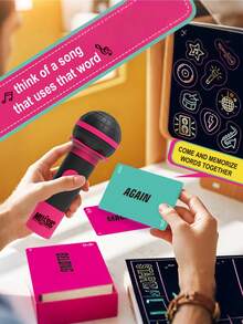 Lucky Microphone Grab! Family Karaoke Trivia Game - Perfect Birthday Christmas Party Supplies & Kids Gift - Micrô Grab-A - Xem 4
