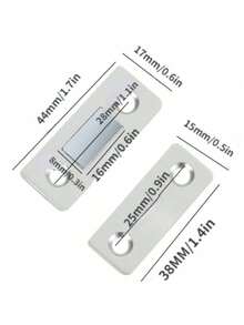 Magnetic Cabinet Door Catch, Hidden Door Closer With Screws, Suitable For Wardrobe And Cabinet Furniture Hardware - Silver - 8 Pairs - View 8