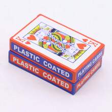 Premium Waterproof Standard Playing Cards (1/2/4 Decks), Stress Relief Game Suitable For Friends, Perfect Adult Holiday Party Gift, Suitable For Christmas, Easter And Valentine's Day - Red - View 6