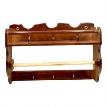 TendenciaEspeciero Pared Organizador Madera 1 Porta Rollos Reforzado Cafe ChocolateCalidad premium - Café Chocolate - Ver 4