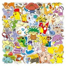 50Pcs Pokemon Anime Stickers Pikachu Kawaii Sticker Laptop Suitcase Skateboard Guitar Phone Cartoon Kid Gift Toys - Multicolor - View 4